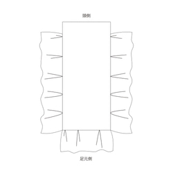 ベッドカバーリング ３点セット シングルサイズ drawersシリーズ 送料無料 10枚目の画像