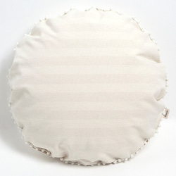 【カバーのみ】canvas stripes クッションカバー pompon R 1枚目の画像