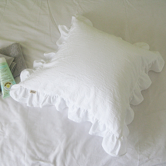 フリルクッションカバー　ハンドメイド♡ 3e1c6874ae6fbeeb2a3dcec7e162dd