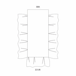 drawers ベッドスカート SD　グレージュ　旧仕様 6枚目の画像