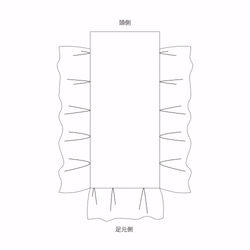 drawers ベッドスカート S　グレージュ　旧仕様 6枚目の画像