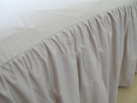drawers ベッドスカート SDセミダブル グレー 3枚目の画像