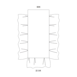 Drawers BASIC３点セット デュベカバー＋ベッドスカート＋ピローケース★　オフホワイト　送料無料 10枚目の画像