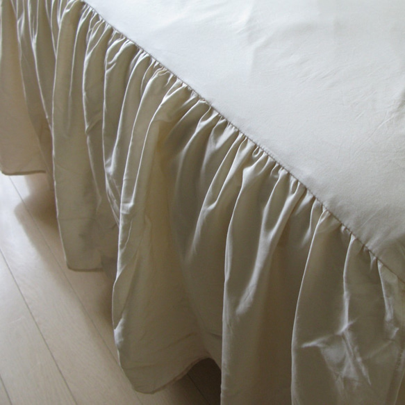 drawers ベッドスカート SDセミダブル シェルベージュ 2枚目の画像