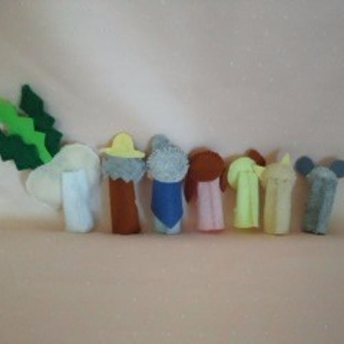 おおきなかぶ 物語指人形 おもちゃ・人形 onchan 通販 1987025｜Creema