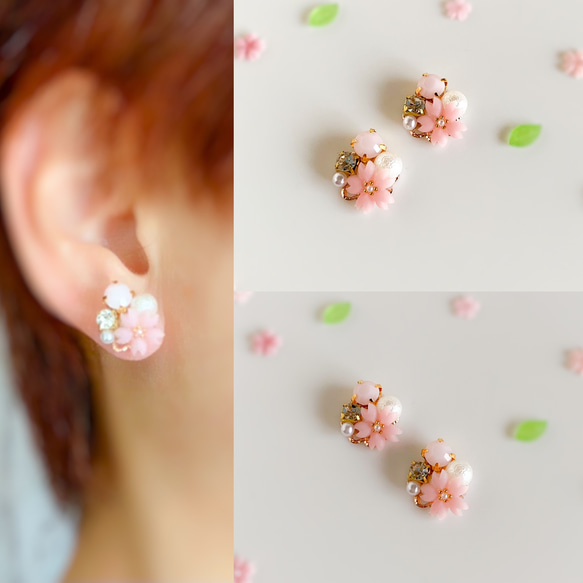 桜❀˚✧ビジューピアス 2枚目の画像