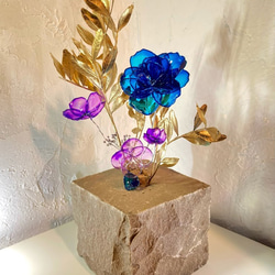 No129.花瓶フラワー☆キラキラストーン 0_4e9b6862627b4c8b3233cb07f1f7