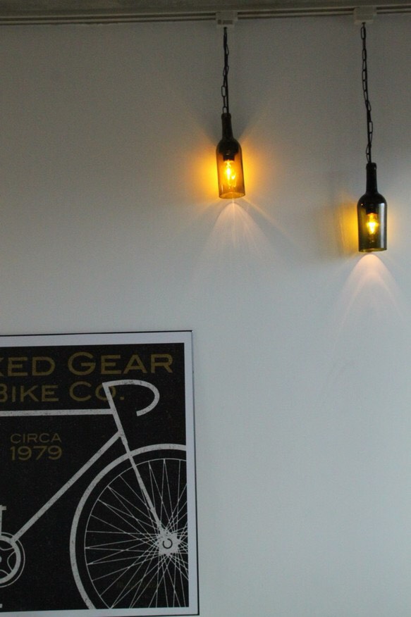 ボトルワイン型ランプ