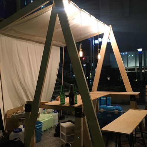 木製テント用マルシェ一式 ウッドデザイン賞 受賞作品データベース | 地域材で造った組み立て式