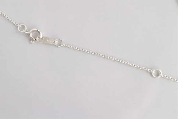 Silver ホワイトムーンストーンのネックレス（L） 3枚目の画像