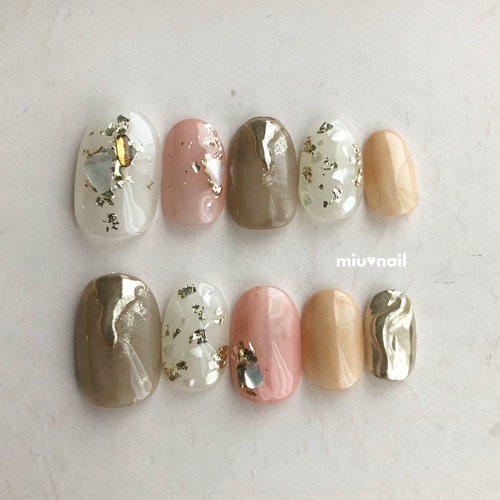 【未使用】ネイルチップ　ニュアンスネイル 193］ネイルチップ/ニュアンスネイル/アクセサリーネイル ネイル