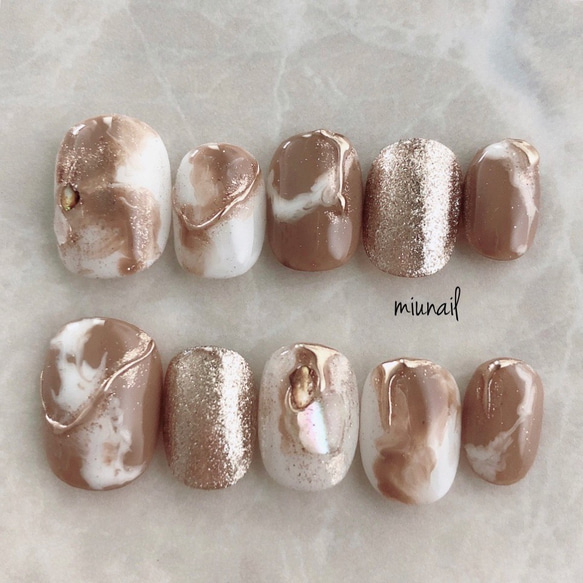 カフェ × ナッツ ネイルチップ カフェ × ナッツ ネイルチップ