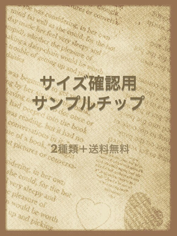 TAnana様専用   サイズ確認用チップ購入ページ 1枚目の画像