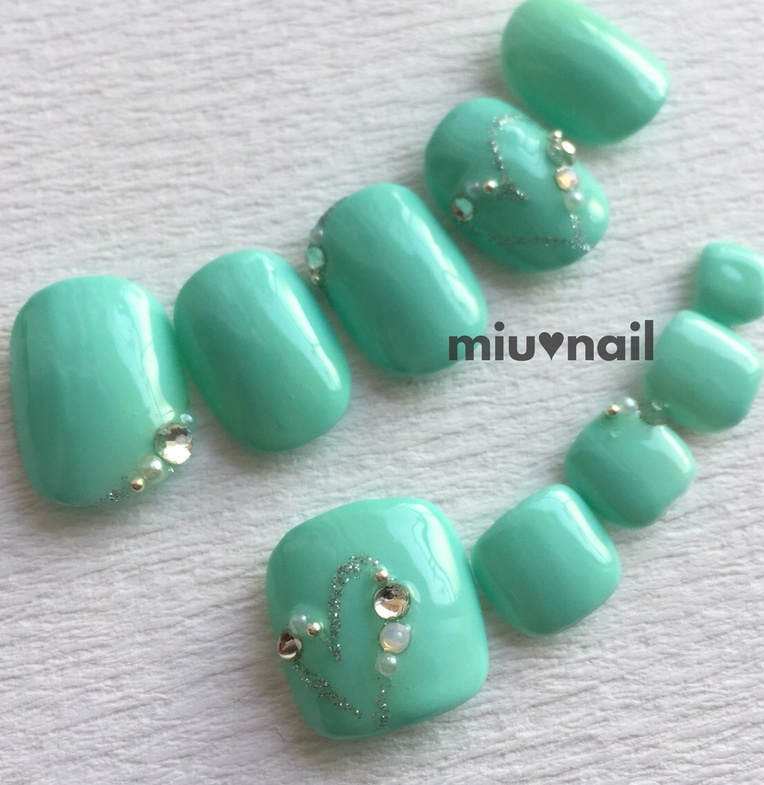 ［S03］再販＊ﾊﾝﾄﾞ&ﾌｯﾄset＊オープンハート＊ネイル