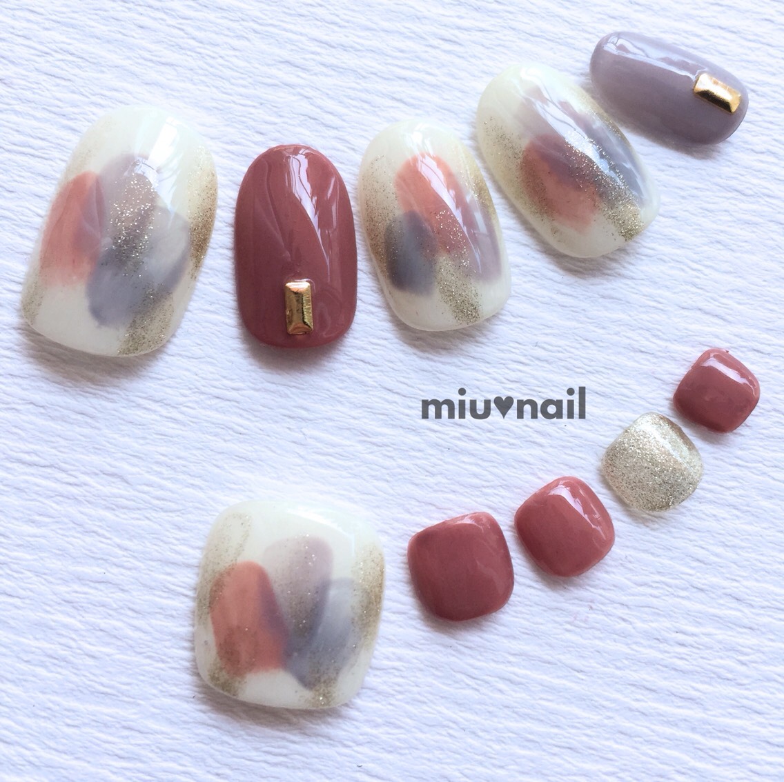 ［S06］ﾊﾝﾄﾞ&ﾌｯﾄset＊セレニティカラーのぬりかけネイル