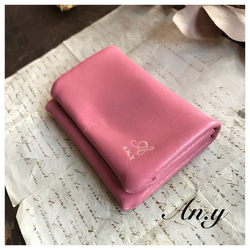 ♡Happy Price Sale♡栃木レザーフカフカキーケース&コインケースAntiquePink 5枚目の画像