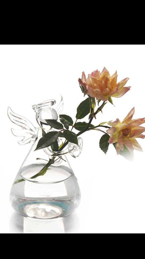 天使 エンジェル テラリウム 花瓶 一輪挿し 花瓶 ガラス 1枚目の画像