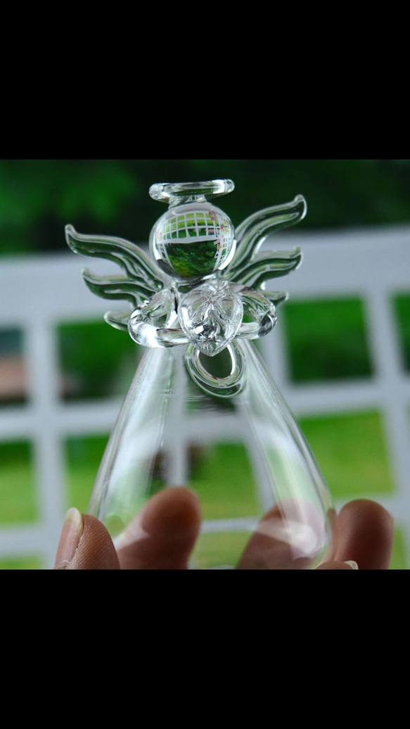 天使 エンジェル テラリウム 花瓶 一輪挿し 花瓶 ガラス 2枚目の画像