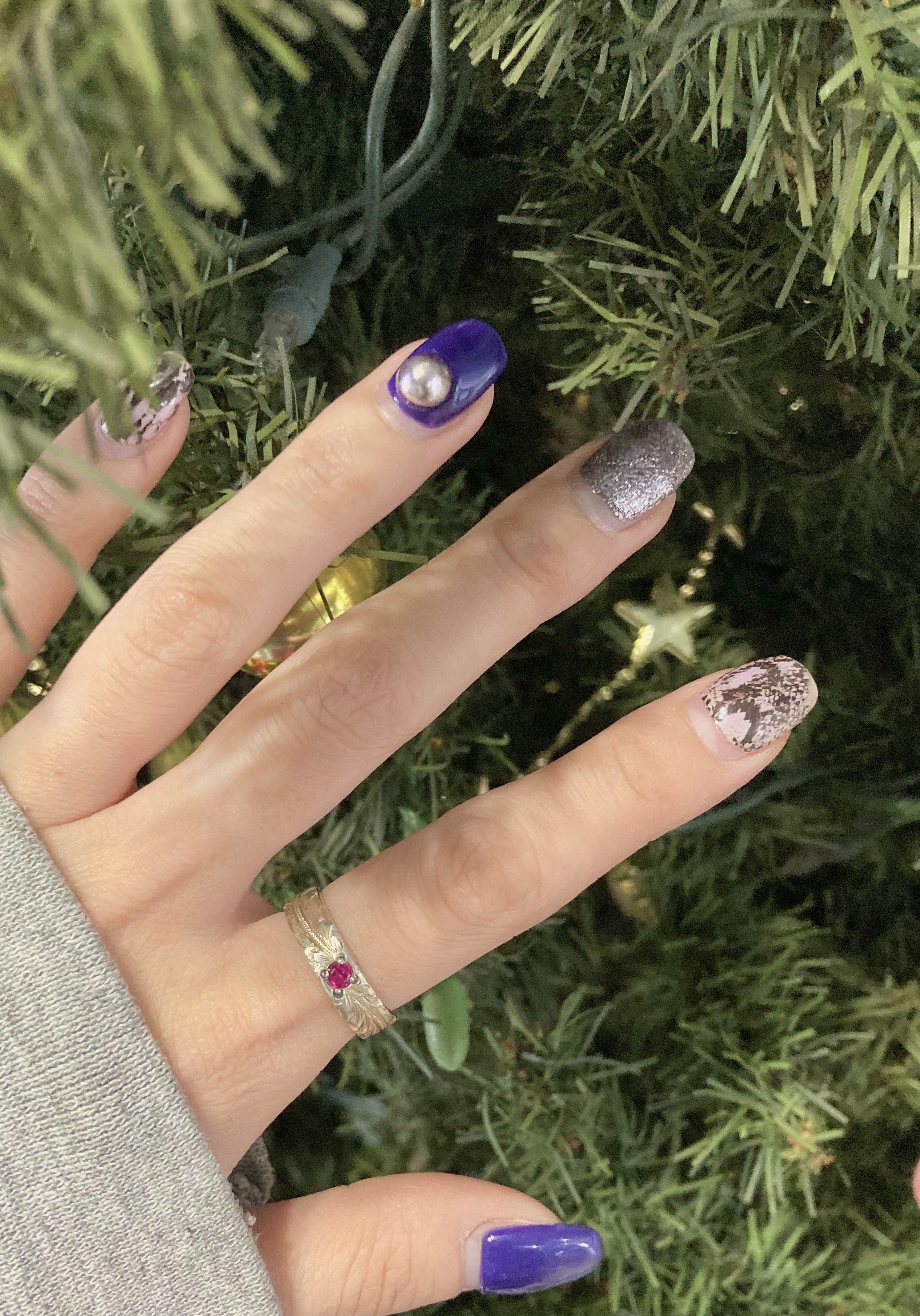 ルビーハワイアンリング　マイレ　＃11