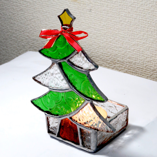 クリスマス　飾り　インテリア　雑貨　キャンドル　ステンドグラス　10個 49b00dc5abb89b0fc8ba9643674084