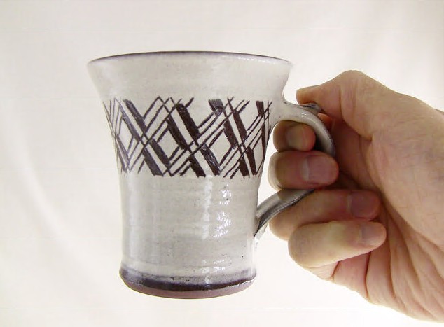 格子文マグカップ（透明）