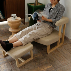 Personal care sofa & Ottoman ( Natural × Red ) 第3張的照片