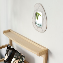 Embroidery Mirror frame "White cloud" S 第3張的照片