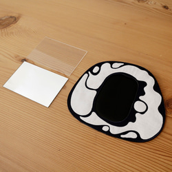 Embroidery Mirror frame "Panda cloud" M 第6張的照片