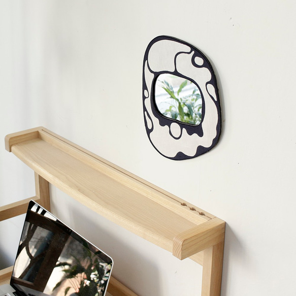 Embroidery Mirror frame "Panda cloud" M 第3張的照片