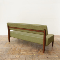 2.5s Standard sofa（BR × 合成皮革オリーブ Ba-05） 3枚目の画像