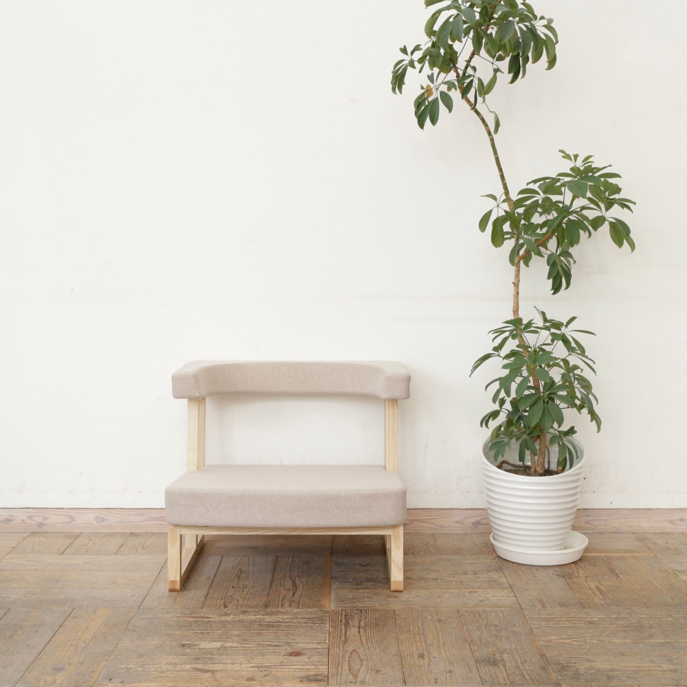 【ペット用生地使用】コ助ソファ ( NA × ライトグレー NW-UP5596 )