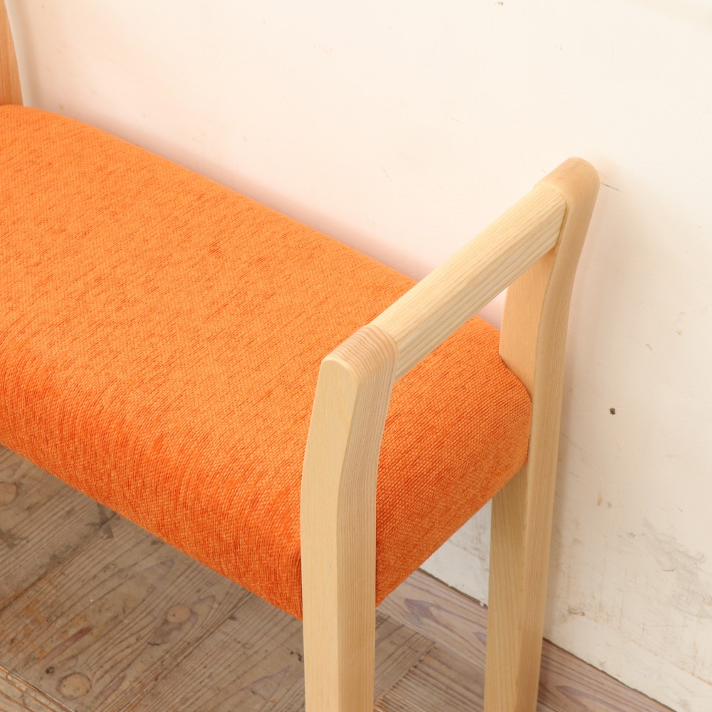 玄関スツール ダブルアーム (NA×オレンジ  ANシリーズ)