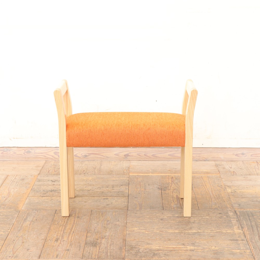 玄関スツール ダブルアーム (NA×オレンジ  ANシリーズ)