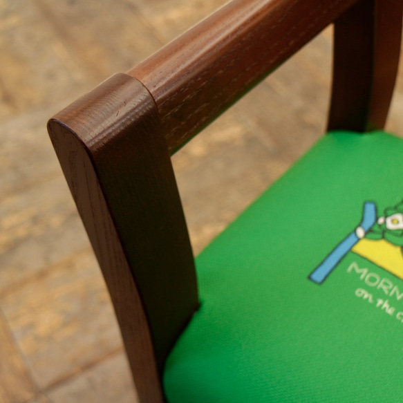 玄関スツール ダブルアーム（BR×Life on the chair：green）with【YORIDONO】 3枚目の画像
