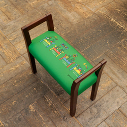玄関スツール ダブルアーム（BR×Life on the chair：green）with【YORIDONO】 5枚目の画像