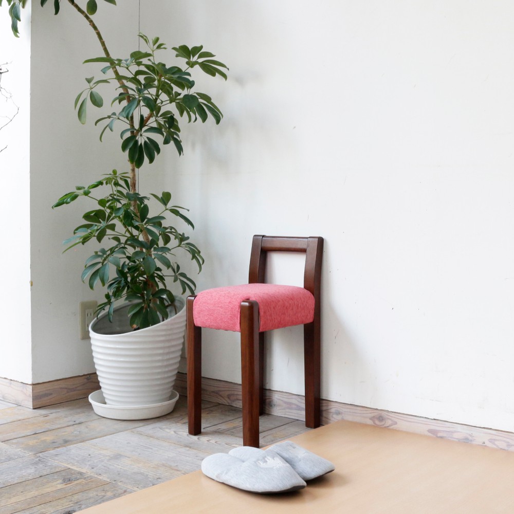 玄関スツール ミニタイプ（BR×AN　桜ピンク ）