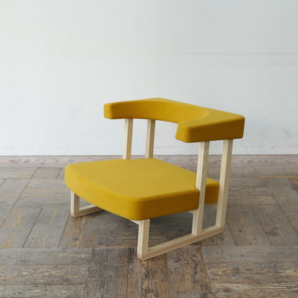 【ペット用生地使用】コ助ソファ＆オットマン ( NA × イエロー NW-UP5602 ) 