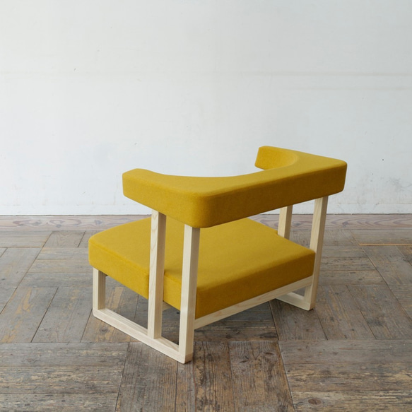 【ペット用生地使用】コ助ソファ＆オットマン ( NA × イエロー NW-UP5602 ) 