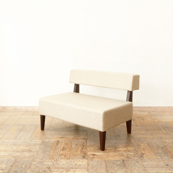 1.5 seater Border sofa（ダークブラウン×RE-02 ベージュ） 3枚目の画像