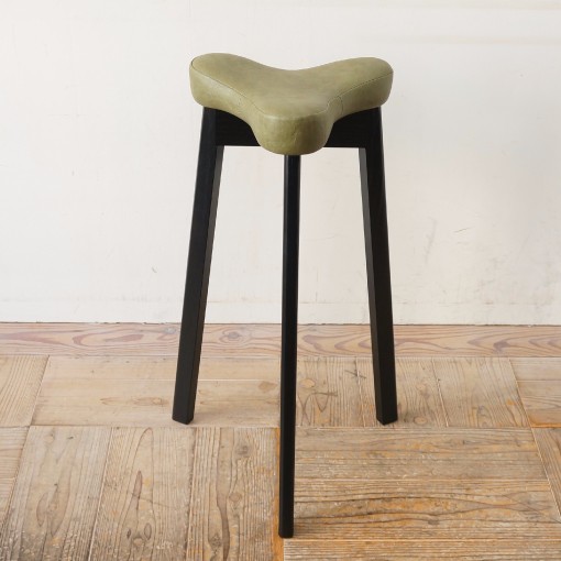 キッチンスツール マタ美 SH670 (ブラック×オリーブ) 椅子（チェアー
