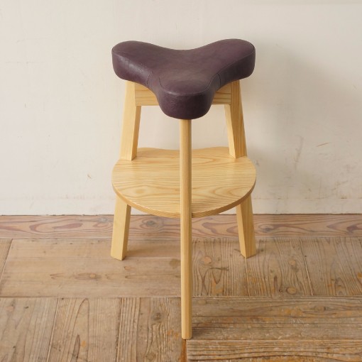 玄関スツール ハイタイプ (NA×パープル)