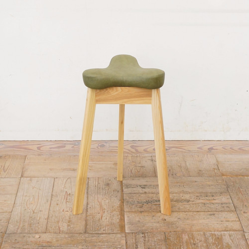 サニタリースツール マタ美 SH570 (ナチュラル×オリーブ) 椅子