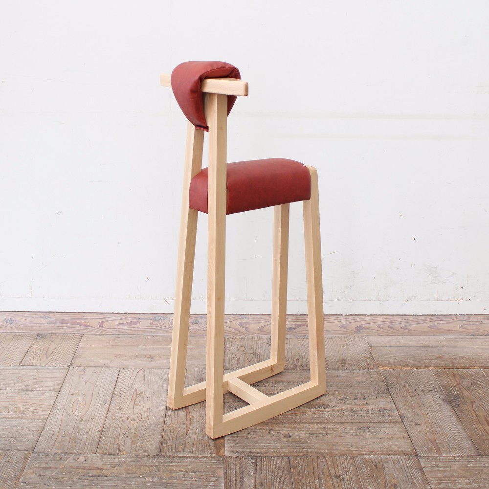 らくだスツール ( NA × 合成皮革レッド)