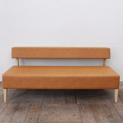 2.5s Border sofa（ NA × 合成皮革キャメル Ba-01） 2枚目の画像