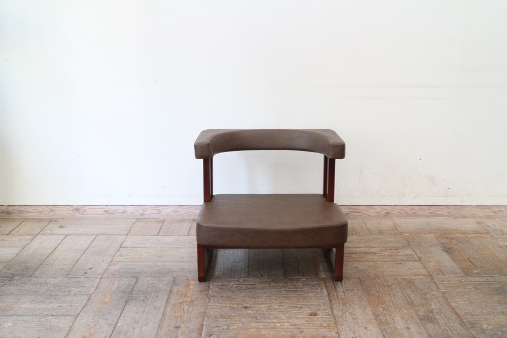 コ助ソファ ( ブラウン × 合成皮革ダークブラウン Ba-07 )