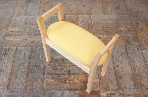 木製アーム付きスツール ものおきつき 玄関スツール W-arm 収納付