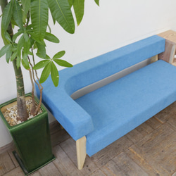 モダンデザイン ソファ・ベンチ 青 ベンチ ソファ ベンチソファ スツール オットマン カウチ 美容室