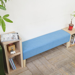 サイズオーダー可】【引取可能】無垢材 アンティーク風収納ベンチ