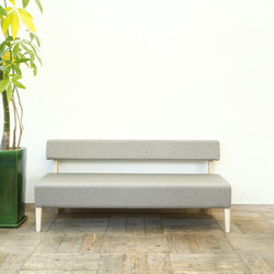 2.5s Border sofa（ NA × グレー RE-07：ペット用生地 ） 1枚目の画像