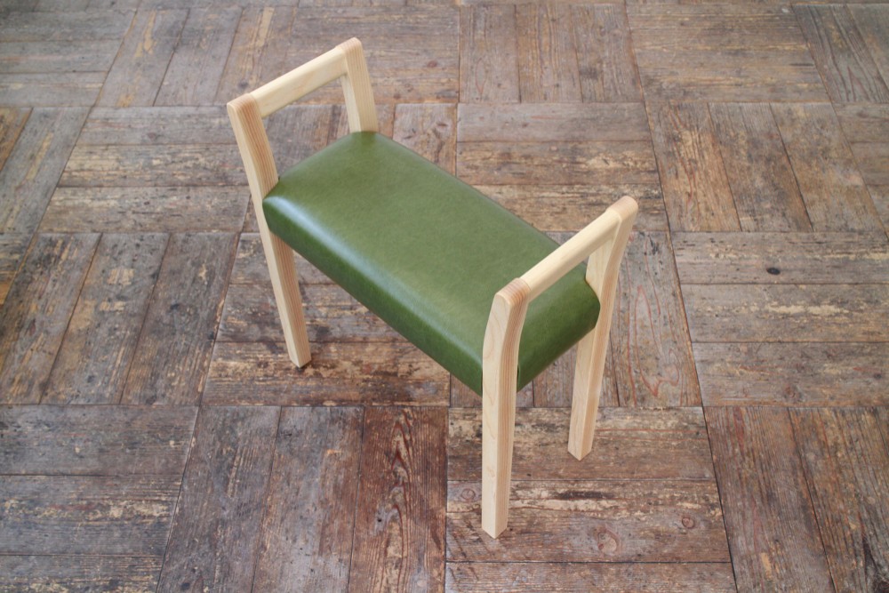 合成皮革 スツール グリーン オレンジ 爪に強い合皮ソファ 1人掛け 2人